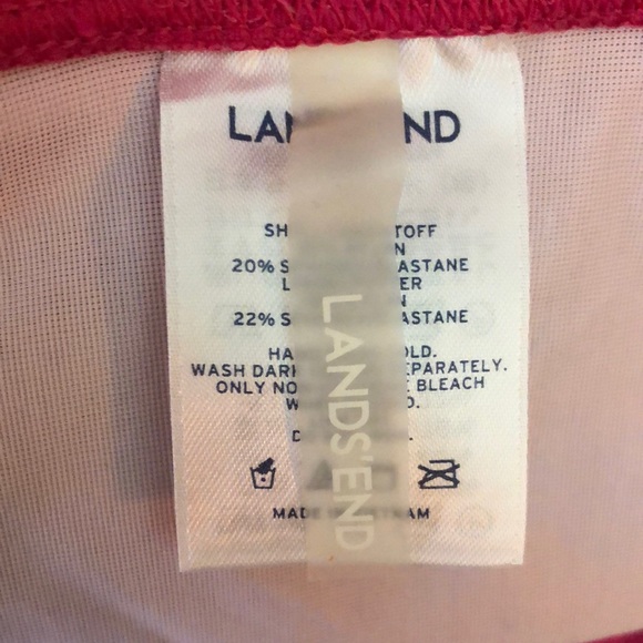 LANDS END Size 24W Swimskirt Brief Panty with Skirt On Top Tankini pink $69 NEW - Picture 12 of 15